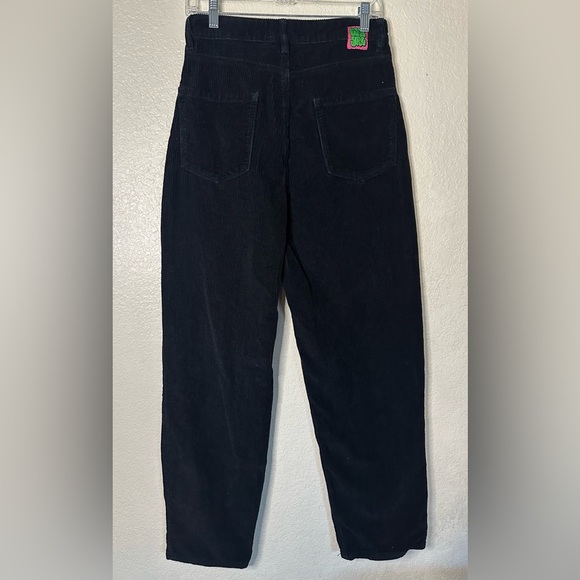 Empyre Tori Corduroy Pants Womens 28x30 Size 8 Black Loose Fit Skater Baggy Y2K - Picture 2 of 8